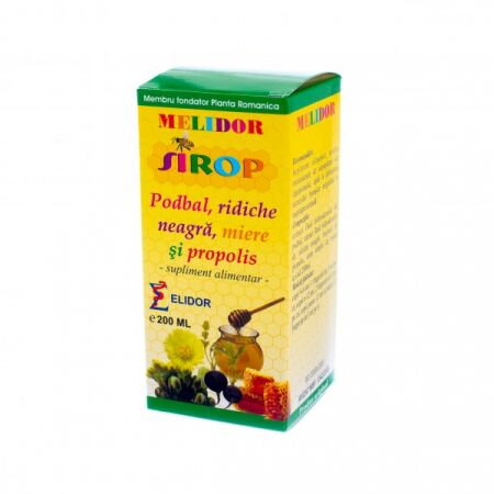 Sirop Podbal cu Ridiche Neagra Miere si Propolis, 200 ml, Elidor