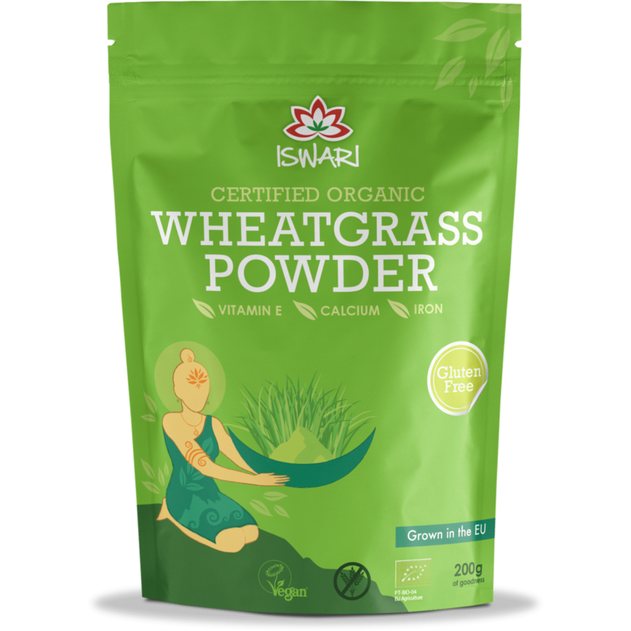 Pulbere functionala bio din iarba de grau verde 200g Expira: 30.04.2025