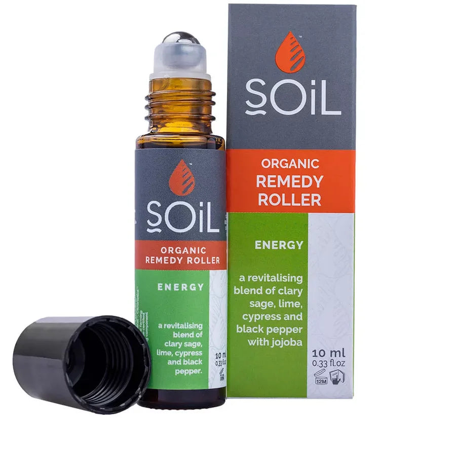 SOiL Roll-On Energy cu Uleiuri Eseniale Pure Organice ECOCERT 10 ml Energizant NOU