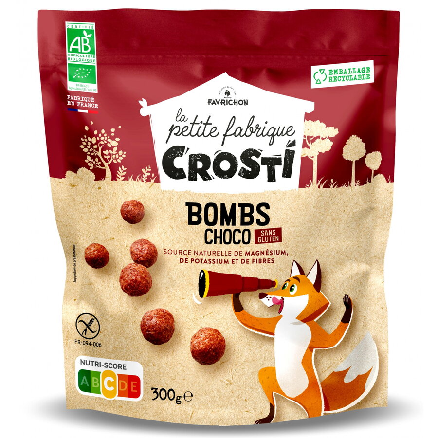 Bilute expandate BIO pentru copii cu ciocolata Crosti 350g