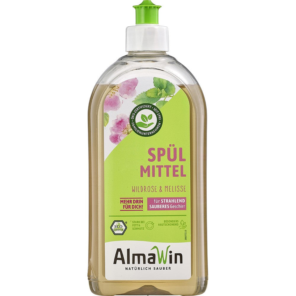 Detergent de vase organic cu trandafir salbatic si melisa 500 ml