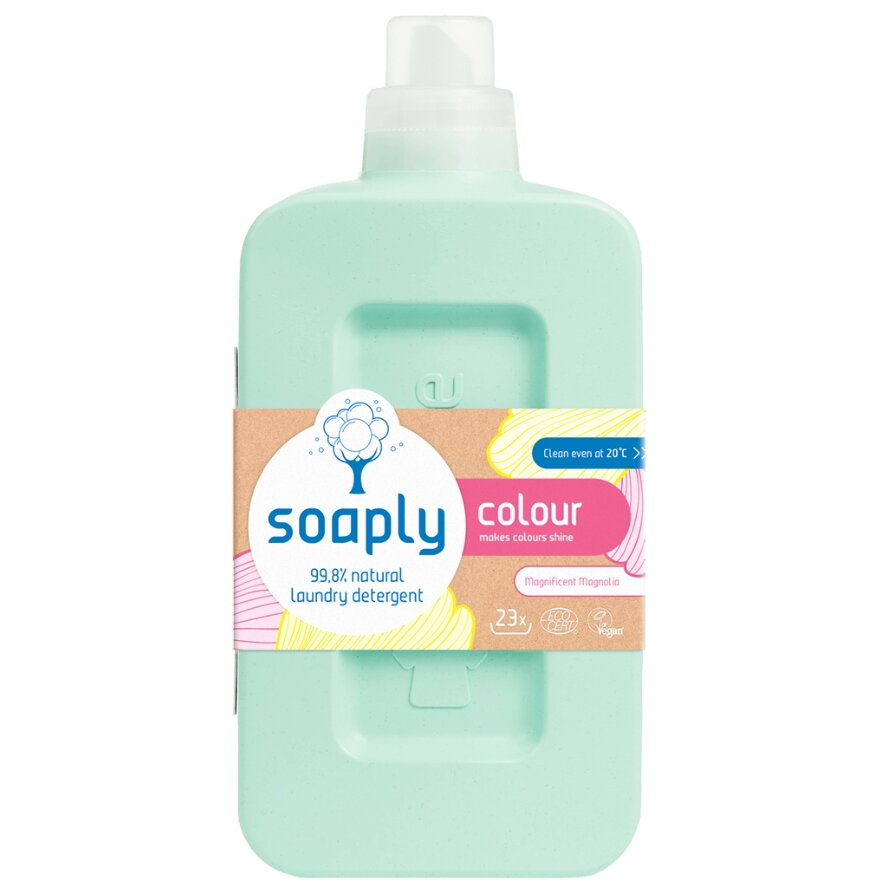 Detergent ecologic pentru rufe colorate cu 99.8% ingrediente naturale Magnificent Magnolia (1L), Soaply