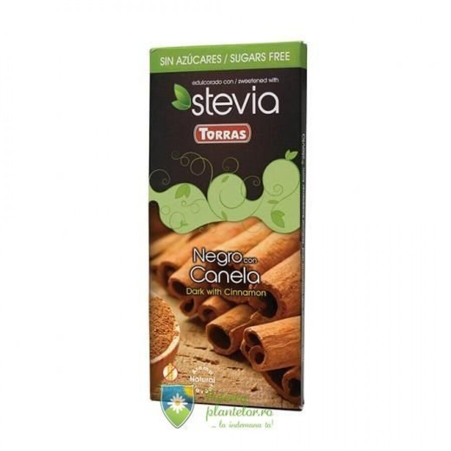 Ciocolata neagra cu scortisoara si Stevia 125 gr