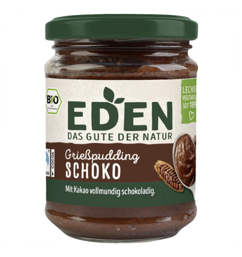 Budinca de gris cu ciocolata, BIO, 250g Eden