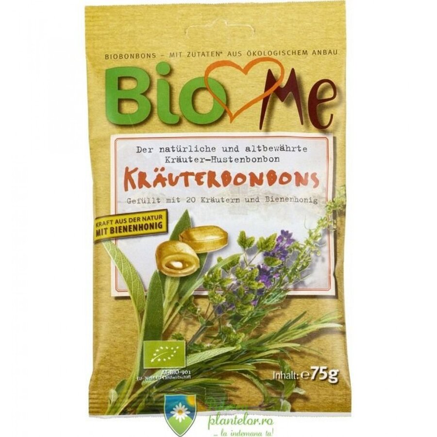 Bomboane cu plante si miere bio 75 gr