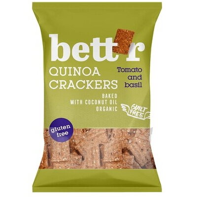 Crackers cu quinoa, rosii si busuioc fara gluten eco 100g Bettr