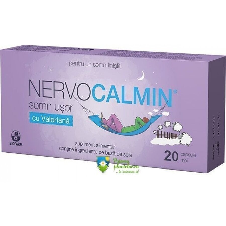 Nervocalmin Somn Usor cu Valeriana 20 capsule