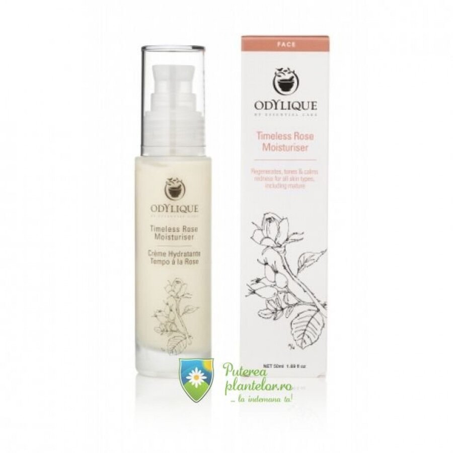 Crema hidratanta cu trandafiri pt fata si ochi Odylique 50 ml