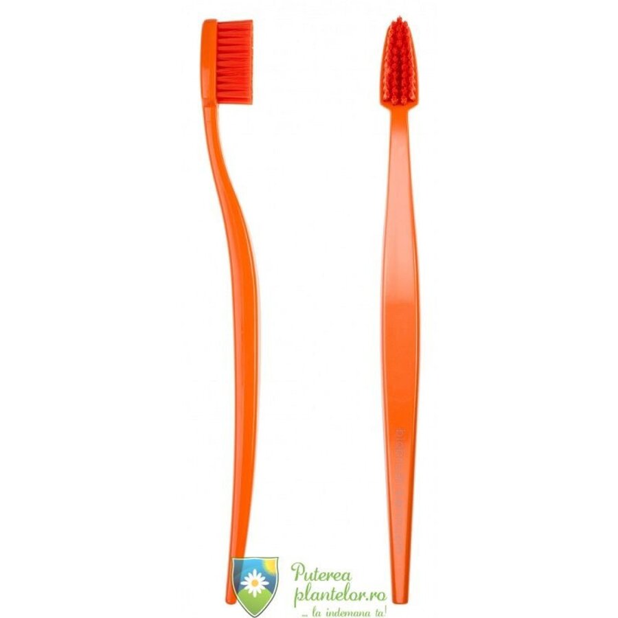 Periuta de dinti organica medium soft Portocalie
