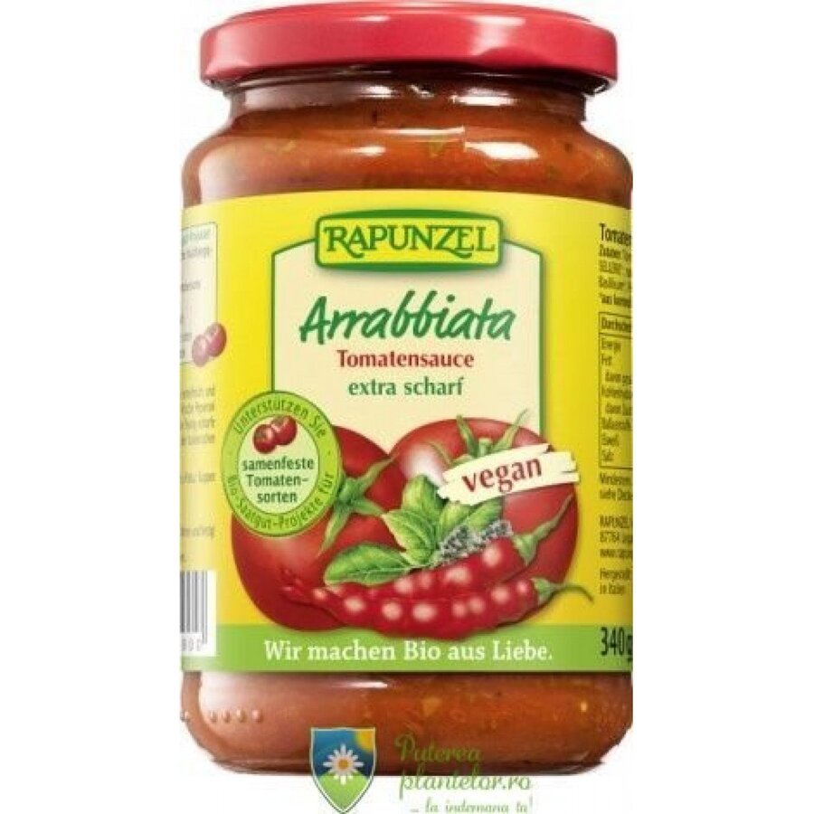 Sos de tomate Arrabbiata vegan 340 gr