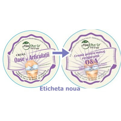 Crema pentru masaj Revigoranta O&A 120ml