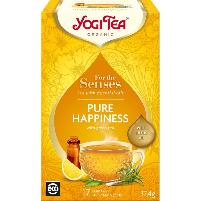 CEAI CU ULEI ESENTIAL, FERICIRE PURA, BIO 37.4G Yogi Tea