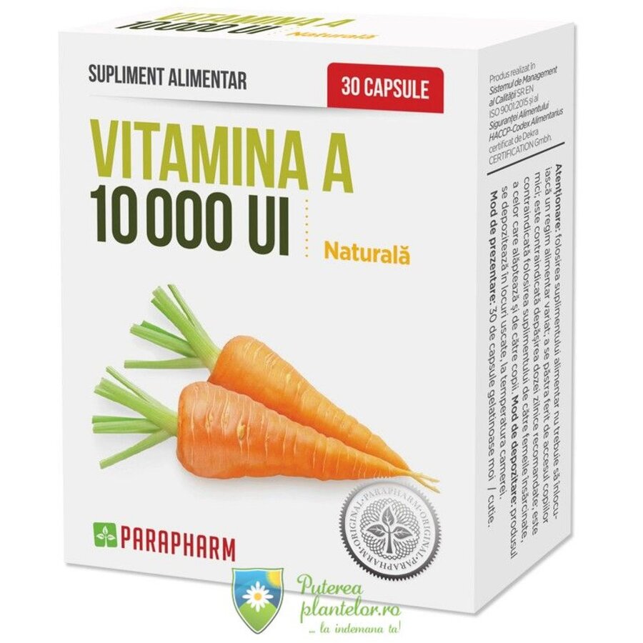 Vitamina A 10000 UI 30 capsule