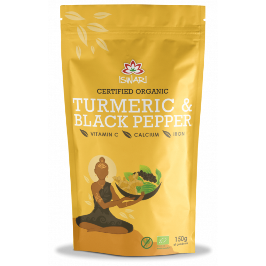 Pulbere functionala bio din turmeric si piper negru 150g