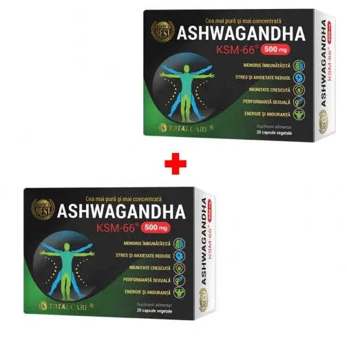 Pachet Ashwagandha KSM-66 30 + 30 capsule Cosmopharm