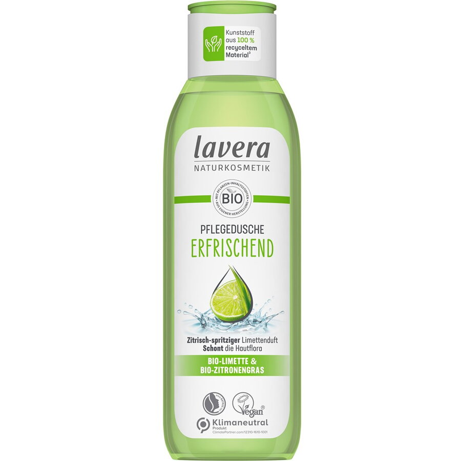 Gel de dus revigorant cu lime si lemongrass bio Lavera, 250ml