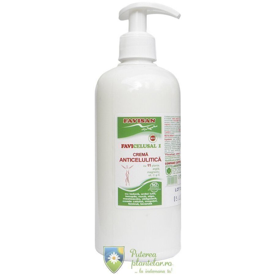 Crema anticelulitica cu 11 plante Favicelusal 500 ml