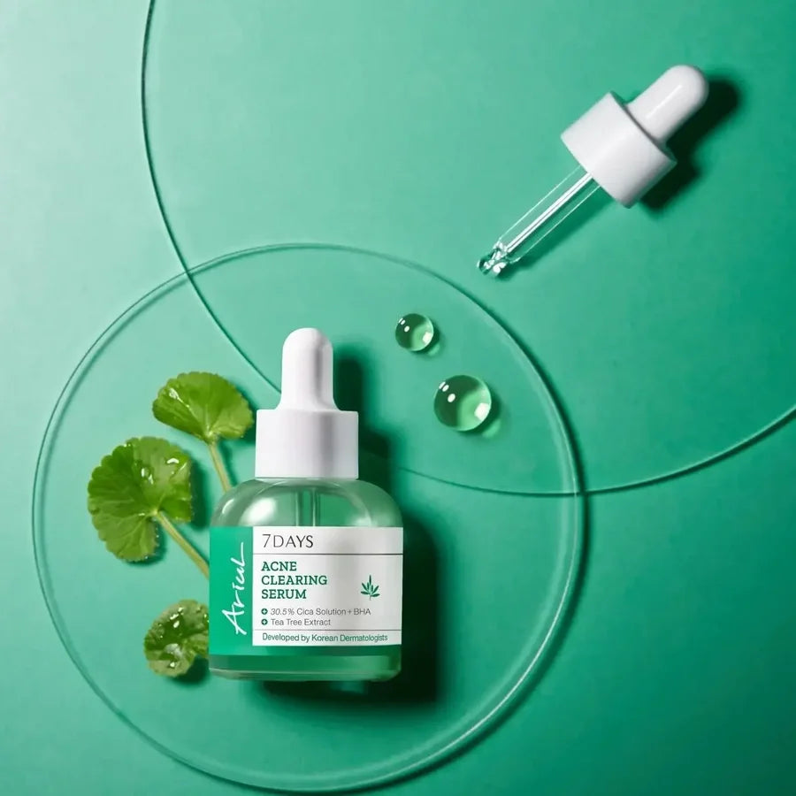 Serum 7days Tratament Acnee și Coșuri (AC Cica Blemish Serum) 30.5% Cica solution + BHA & Tea Tree, 20ml | Ariul