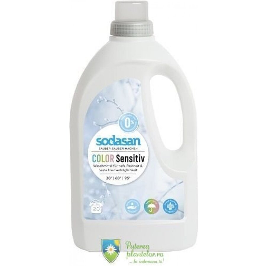 Detergent bio lichid rufe color Sensitiv 1,5 L