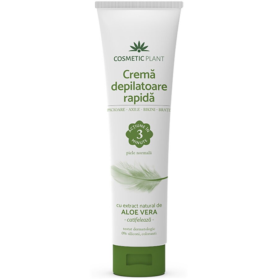 Crema depilatoare rapida cu extract natural de aloe vera 150ml Cosmetic Plant