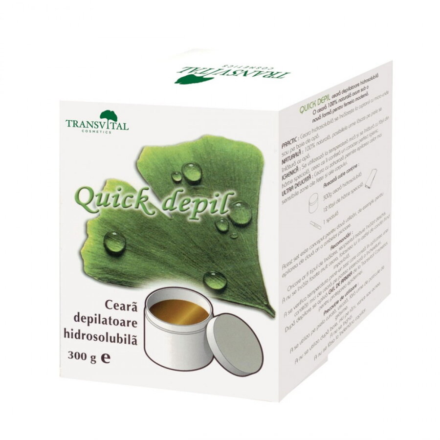 Quick Depil - Ceara Depilatoare Naturala Hidrosolubila 300g QUANTUM PHARM