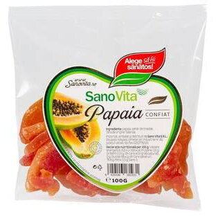 Papaia confiat, 100g, SanoVita