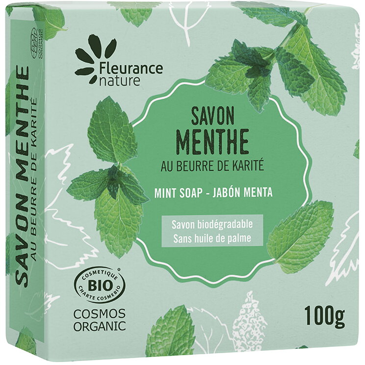 Sapun cu unt de shea și parfum de menta 100g, Fleurance Nature