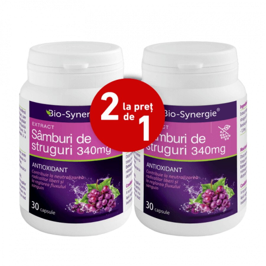 Extract din samburi de struguri 30 cps 1+1 Gratis