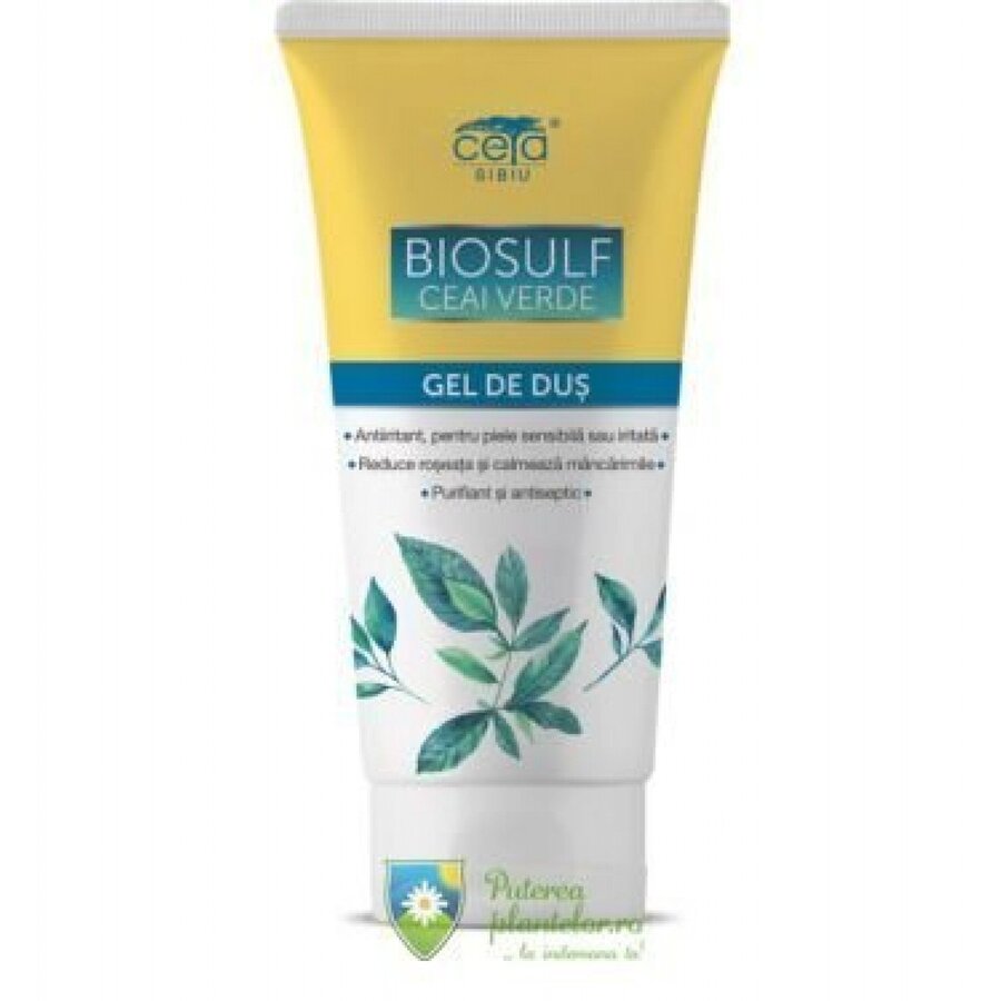 Gel de dus BioSulf cu Ceai verde si Bicarbonat 200 ml