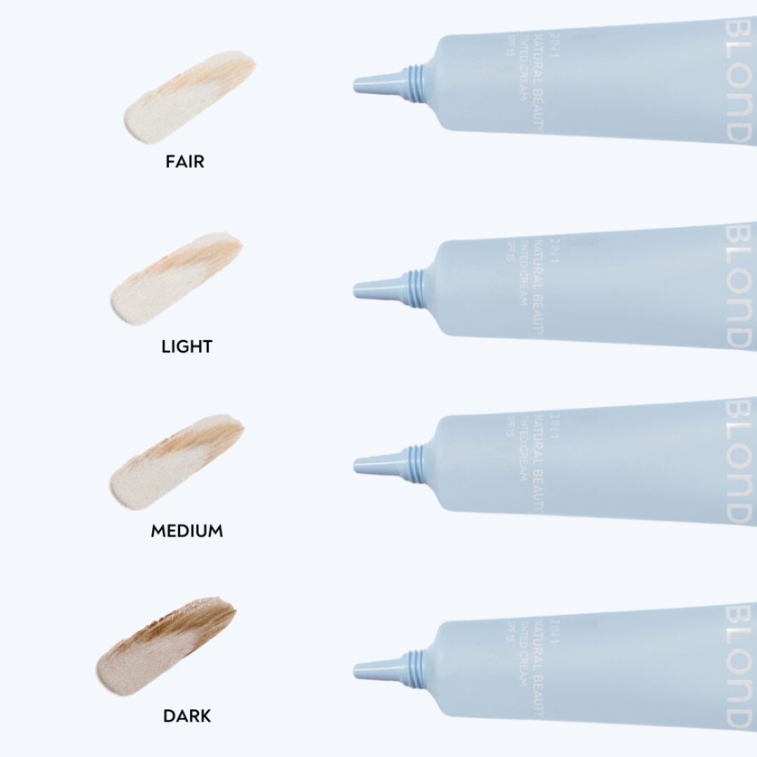 Crema coloranta BB Cream 2 in 1 Natural Beauty - MEDIUM 02, SPF 15, Blondesister, 30 ml