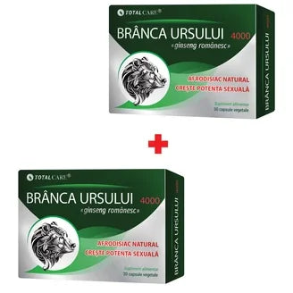 Pachet Branca Ursului 4000, 30 + 30 capsule, Cosmopharm