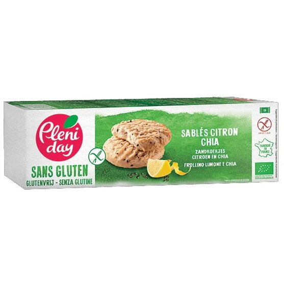 Biscuiti fara gluten cu lamaie si chia 150g