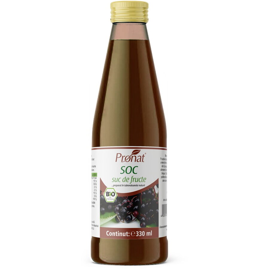 Suc de soc 100%, bio, 330ml