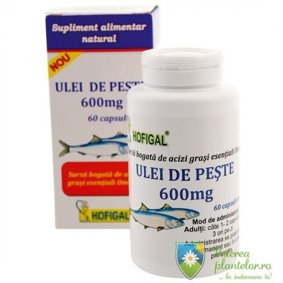 Ulei de peste 600mg 60 capsule moi