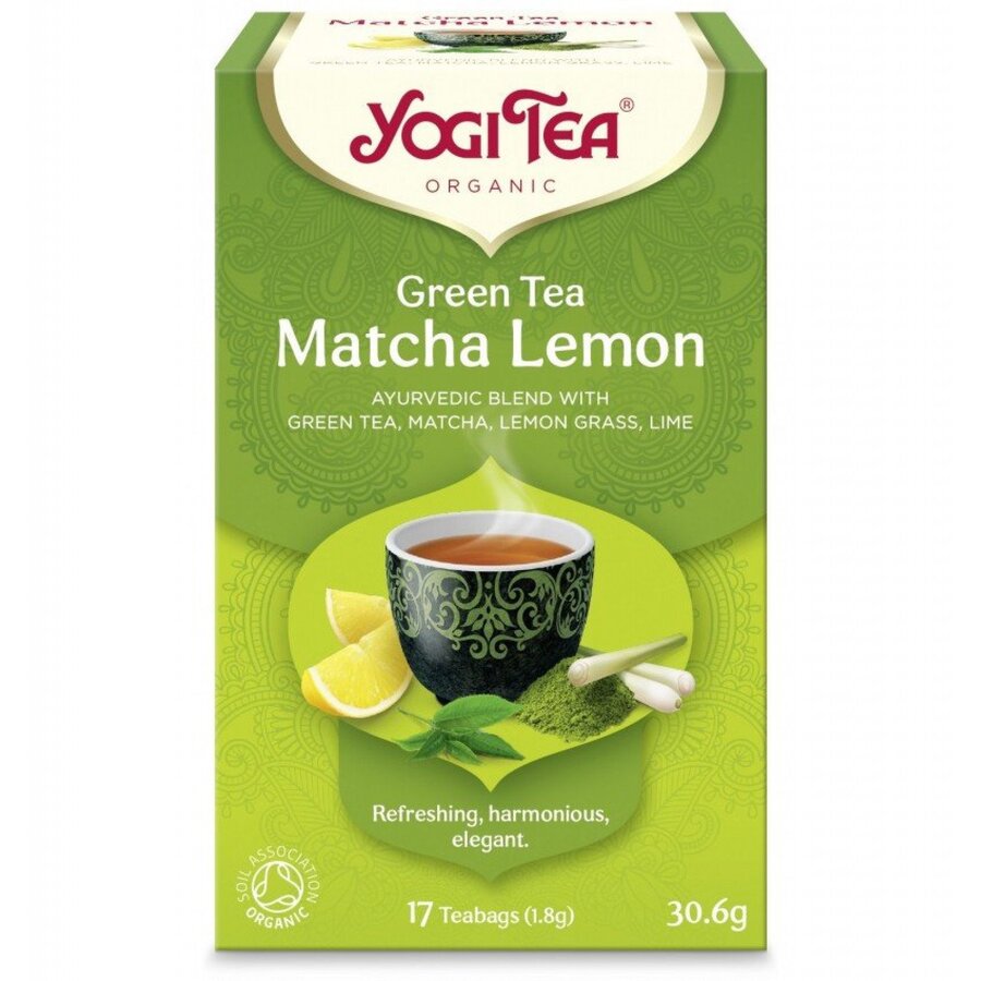 Ceai bio verde cu matcha si lamaie 17 pliculete