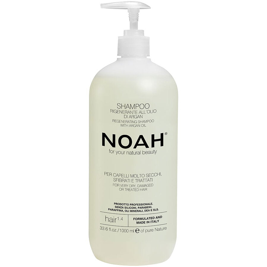 Sampon natural regenerant cu ulei de argan pentru par foarte uscat si tratat (1.4), Noah, 1000 ml