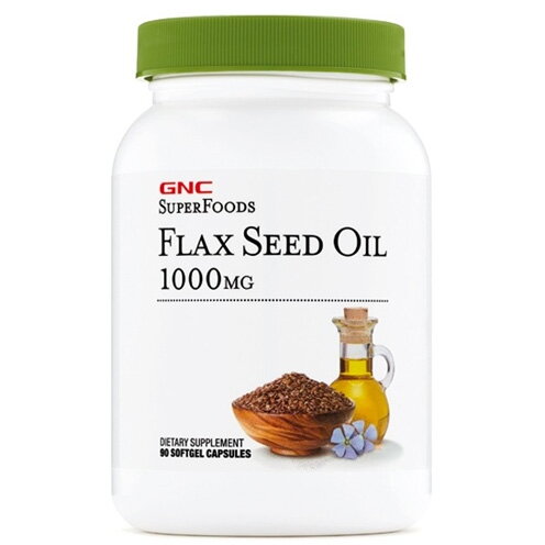 Gnc Superfoods Flax Seed Oil 1000mg, Ulei Din Seminte De In, 90 Cps