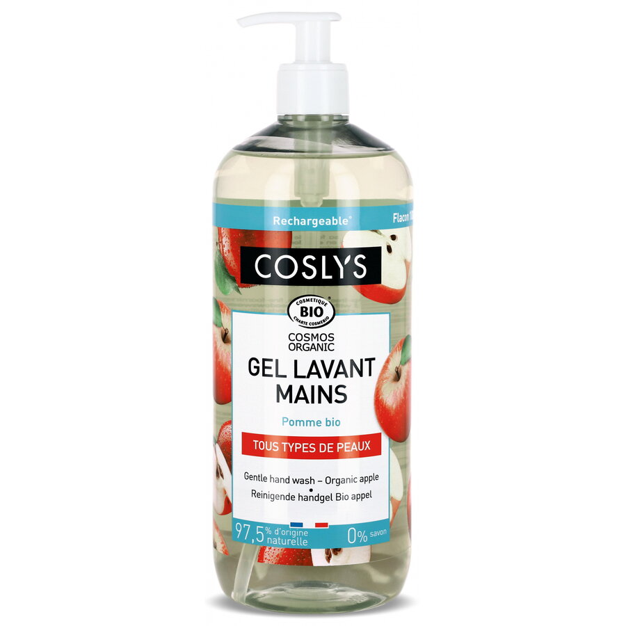 Gel BIO spalare maini, fara sapun, cu extract de mere 1000 ml Coslys