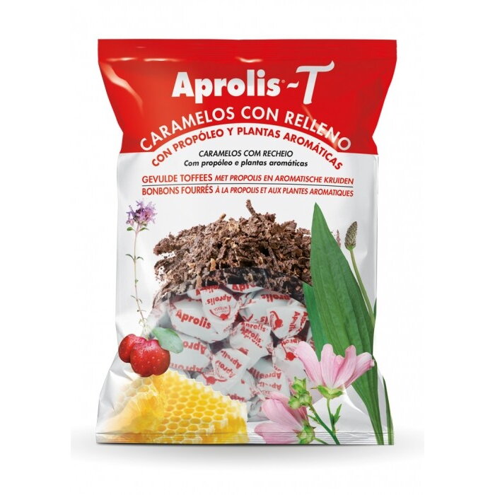 Dropsuri cu umplutura, plante aromatice si propolis, 100g Aprolis