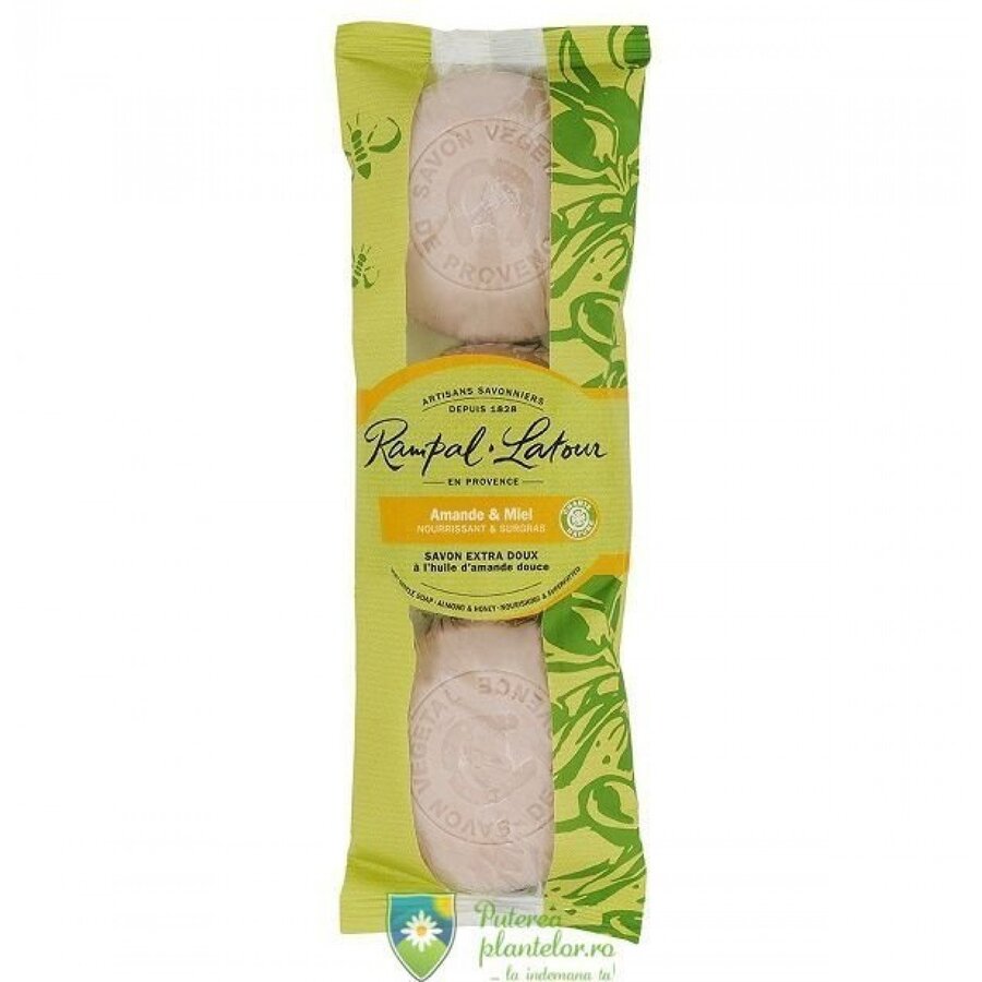 Pachet 3 sapunuri naturale migdale miere 450 gr