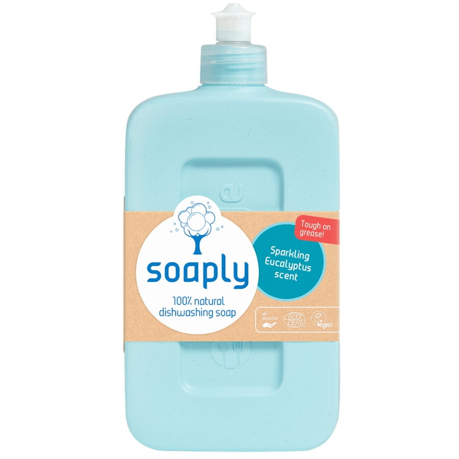 Detergent ecologic pentru vase cu 100% ingrediente naturale Sparkling Eucalyptus (500ml), Soaply