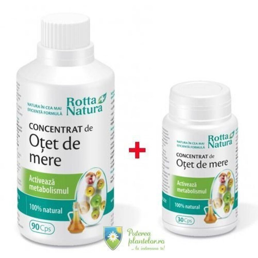 Concentrat de otet de mere 90 cps + 30 cps Cadou