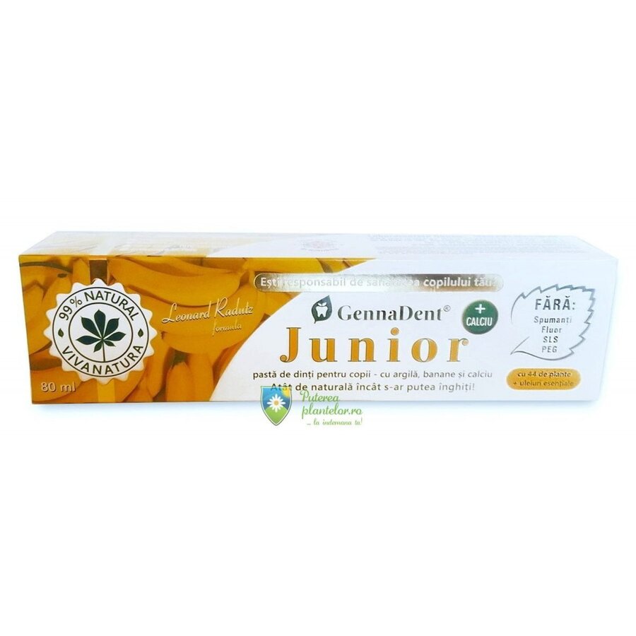 Pasta de dinti GennaDent Junior banane 80 ml