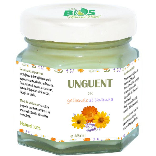 Unguent cu Galbenele si Lavanda, 45 ml Bios Mineral Plant