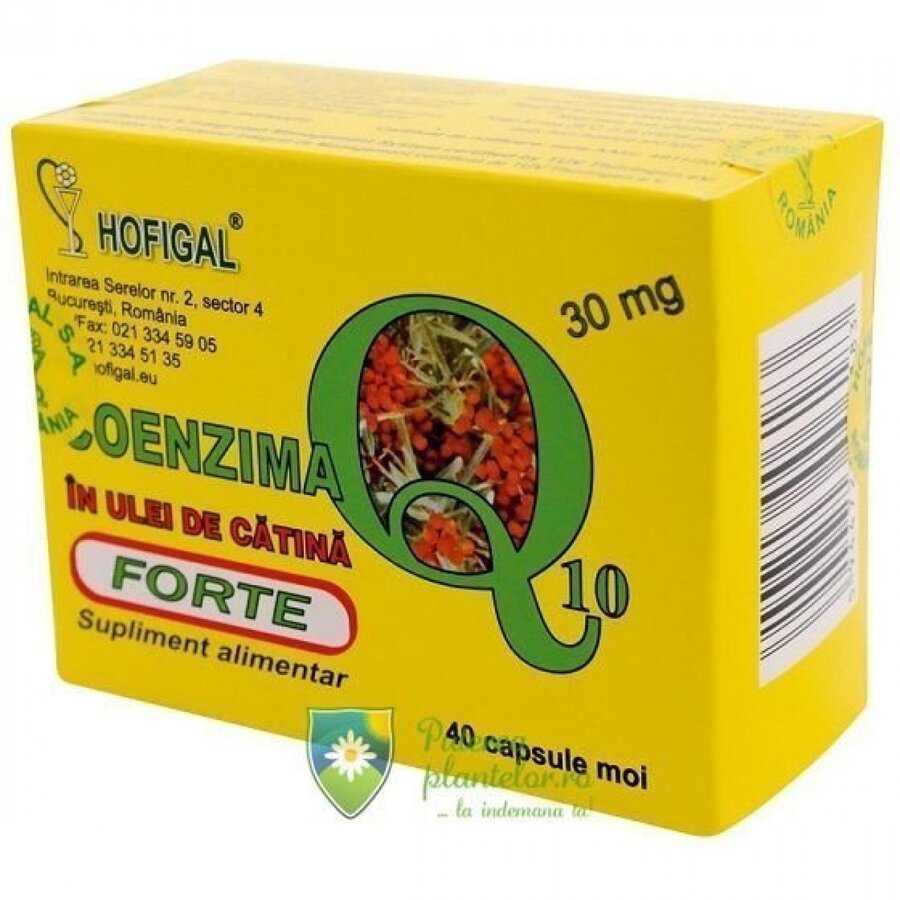 Coenzima Q10 30mg in ulei de catina 40 capsule moi