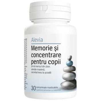 Memorie si concentrare pentru copii, 30 comprimate, Alevia