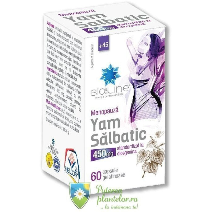 Yam salbatic 450mg 60 capsule