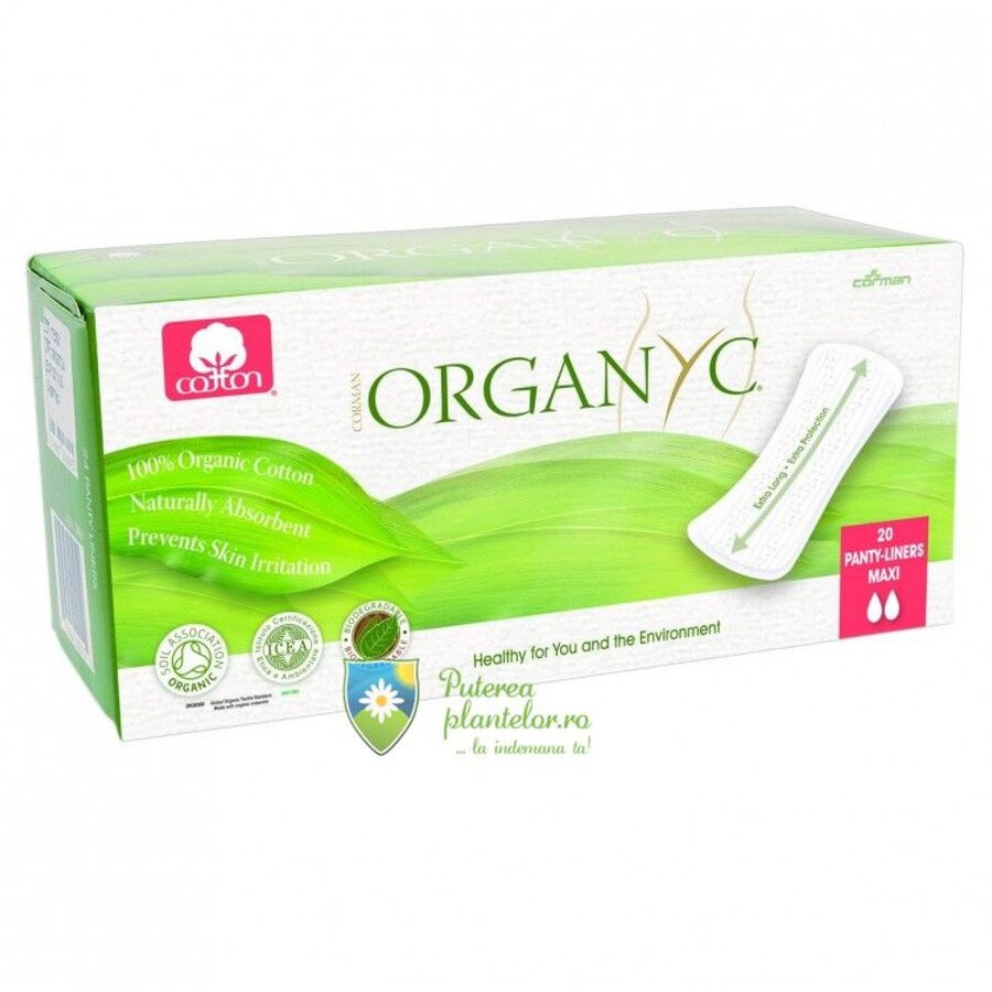 Absorbante zilnice maxi Organyc din bumbac organic 20 buc