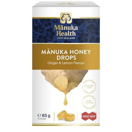 Bomboane miere de Manuka MGO 400+ (65g) (ghimbir si lamaie)