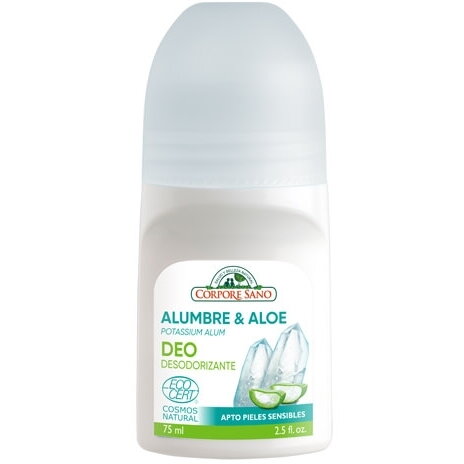 Deodorant roll-on cu alaun si aloe vera, fara aluminiu si alcool, 75 ml